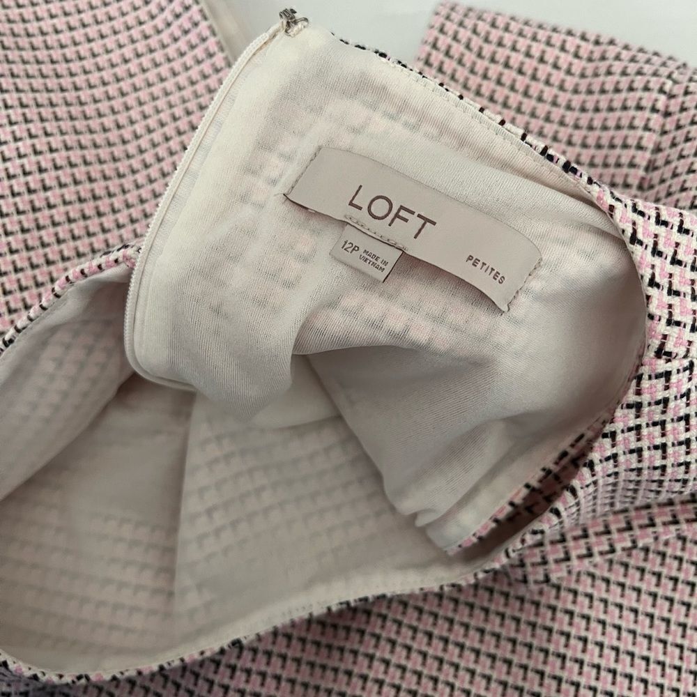 Loft pink Tweed dress - Picture 8 of 10